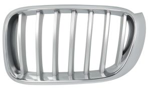 GRILLE BMW X4 (F26) 2013-2018 FACE AVANT / CONTOUR CHROMÉ / LAMES CHROMÉES / GAUCHE