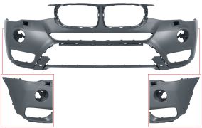 PARE-CHOCS BMW X3 (F25) 2014-2017 AVANT / AVEC ANTIBROUILLARDS HALOGÈNES / AVEC LAVEPHARES / AVEC APPRET