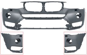 PARE-CHOCS BMW X3 (F25) 2014-2017 AVANT / AVEC ANTIBROUILLARDS HALOGÈNES / AVEC LAVEPHARES / AVEC PARK ASSIST / AVEC APPRET