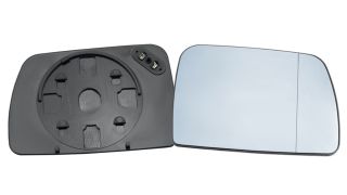 VERRE DE RÉTROVISEUR BMW X5 (E53) 2000-2004 AVEC SUPPORT / CHAUFFANT / ASPHÉRIQUE / BLEU / GAUCHE