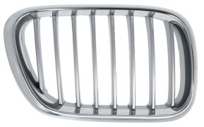 GRILLE BMW X5 (E53) 2000-2004 FACE AVANT / CONTOUR CHROMÉ / LAMES CHROMÉES / DROITE