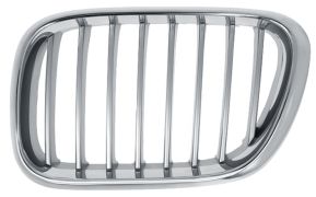 GRILLE BMW X5 (E53) 2000-2004 FACE AVANT / CONTOUR CHROMÉ / LAMES CHROMÉES / GAUCHE