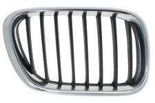 GRILLE BMW X5 (E53) 2000-2004 FACE AVANT / CONTOUR CHROMÉ / LAMES NOIRES / DROITE