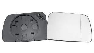 VERRE DE RÉTROVISEUR BMW X5 (E53) 2000-2004 AVEC SUPPORT / CHAUFFANT / ASPHÉRIQUE / GAUCHE