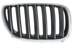 GRILLE BMW X5 (E53) 2004-2006 FACE AVANT / CONTOUR CHROMÉ / LAMES NOIRES DROIT