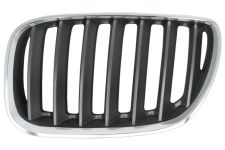 GRILLE BMW X5 (E53) 2004-2006 FACE AVANT / CONTOUR CHROMÉ / LAMES NOIRES GAUCHE