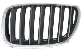 GRILLE BMW X5 (E53) 2004-2006 FACE AVANT / CONTOUR CHROMÉ / LAMES NOIRES GAUCHE