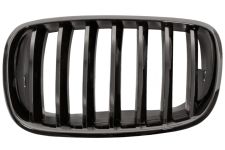 GRILLE BMW X6 (E71-E72) 2007-2014 FACE AVANT / CONTOUR NOIR / LAMES NOIRES / GAUCHE