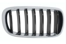 GRILLE BMW X6 (F16) 2014-2019 FACE AVANT / CONTOUR CHROMÉ / LAMES NOIRES / DROITE
