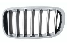 GRILLE BMW X6 (F16) 2014-2019 FACE AVANT / CONTOUR CHROMÉ / LAMES CHROMÉES / NOIRES / GAUCHE