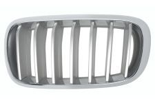 GRILLE BMW X6 (F16) 2014-2019 FACE AVANT / CONTOUR CHROMÉ / LAMES TITANIUM / GAUCHE