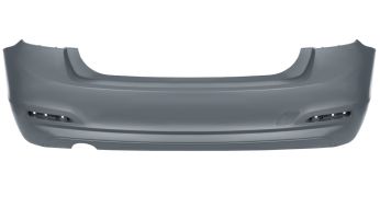 PARE-CHOCS BMW SERIE 3 (F30) 2015-2018 ARRIÈRE / SEDAN / ÉCHAPPEMENT SIMPLE GAUCHE / MODÈLE 316-318-320 / BASIS / AVEC APPRET