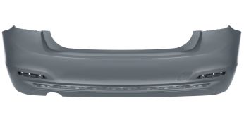 PARE-CHOCS BMW SERIE 3 (F30) 2015-2018 ARRIÈRE / SEDAN / ÉCHAPPEMENT SIMPLE GAUCHE / MODÈLE 316-318-320 / MODERN / SPORT / LUXURY / AVEC APPRET