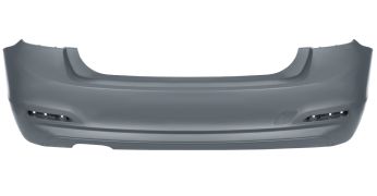 PARE-CHOCS BMW SERIE 3 (F30) 2015-2018 ARRIÈRE / SEDAN / ÉCHAPPEMENT DOUBLE GAUCHE / MODÈLE 325-328-330-335 / BASIS / AVEC APPRET