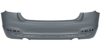 PARE-CHOCS BMW SERIE 3 (F30) 2015-2018 ARRIÈRE / SEDAN / ÉCHAPPEMENT DOUBLE / MODÈLE 340 / MODERN / SPORT / LUXURY / AVEC APPRET