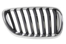 GRILLE BMW SERIE 2 (F22-F23) 2014-2017 COUPÉ / CABRIOLET / FACE AVANT / MODÈLE SPORT / CONTOUR CHROMÉ / LAMES NOIRES / DROITE
