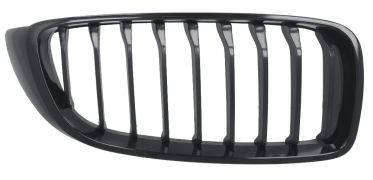 GRILLE BMW SERIE 4 (F32-F33) 2013-2017 COUPÉ / CABRIOLET / FACE AVANT / MODÈLE M-TECH / NOIRE BRILLANTE / DROITE