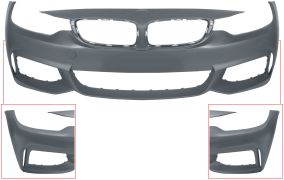 PARE-CHOCS BMW SERIE 4 (F32-F33) 2013-2017 COUPÉ / CABRIOLET / AVANT / MODÈLE M-TECH / AVEC APPRET