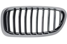 GRILLE BMW SERIE 5 (F10-F11) 2013-2016 FACE AVANT / CONTOUR CHROMÉ / LAMES CHROMÉES / NOIRES / GAUCHE