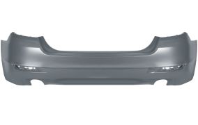 PARE-CHOCS BMW SERIE 5 (F10) 2013-2016 ARRIÈRE / SEDAN / ÉCHAPPEMENT DOUBLE / BASIS / AVEC APPRET