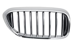 GRILLE BMW SERIE 5 (G30-G31) 2016-2020 FACE AVANT / CONTOUR CHROMÉE / LAMES CHROMÉES / NOIRES / DROIT