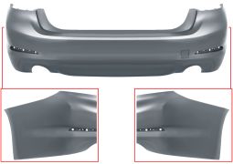 PARE-CHOCS BMW SERIE 5 (G30) 2016-2020 ARRIÈRE / SEDAN / ÉCHAPPEMENT DOUBLE / AVEC APPRET