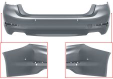 PARE-CHOCS BMW SERIE 5 (G30) 2016-2020 ARRIÈRE / SEDAN / ÉCHAPPEMENT DOUBLE GRAND / AVEC CAPTEUR / AVEC PARK ASSIST / AVEC APPRET