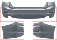 PARE-CHOCS BMW SERIE 5 (G30) 2016-2020 ARRIÈRE / SEDAN / ÉCHAPPEMENT DOUBLE / MODÈLE LUXURY / SPORT / AVEC APPRET
