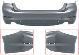 PARE-CHOCS BMW SERIE 5 (G30) 2016-2020 ARRIÈRE / SEDAN / ÉCHAPPEMENT DOUBLE / MODÈLE LUXURY / SPORT / AVEC APPRET