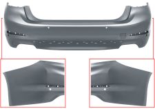 PARE-CHOCS BMW SERIE 5 (G30) 2016-2020 ARRIÈRE / SEDAN / ÉCHAPPEMENT DOUBLE GRAND / MODÈLE LUXURY / SPORT / AVEC CAPTEUR / AVEC APPRET