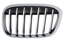 GRILLE BMW X1 (F48) 2015-2019 FACE AVANT / CONTOUR CHROMÉ / LAMES CHROMÉES / MODÈLE X-LINE / GAUCHE