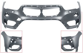 PARE-CHOCS BMW X1 (F48) 2015-2019 AVANT / SUPÉRIEUR / AVEC LAVEPHARES / AVEC APPRET