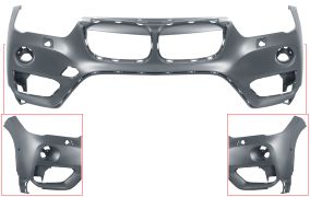 PARE-CHOCS BMW X1 (F48) 2015-2019 AVANT / SUPÉRIEUR / AVEC LAVEPHARES / AVEC CAPTEUR / AVEC APPRET