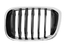 GRILLE BMW X3 (G01) 2017-2021 FACE AVANT / CONTOUR CHROMÉ/ LAMES NOIRES / GAUCHE