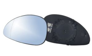 VERRE DE RÉTROVISEUR CITROEN C4 2008-2010 AVEC SUPPORT / CHAUFFANT / ASPHÉRIQUE / BLEU / GAUCHE