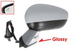 RÉTROVISEUR CITROEN DS4 2011-2011 NOIR GLOSSY / ÉLÉCTRIQUE / BASE AVEC APPRET / CHAUFFANT / FEU DE SOL / RABATTABLE ÉLÉCTRIQUEMENT / MÉMOIRE / SIDE ASSIST / COQUE AVEC APPRET / GAUCHE