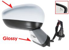RÉTROVISEUR CITROEN DS4 CROSSBACK 2015-2019 COQUE AVEC ARRETE / NOIR GLOSSY / ÉLÉCTRIQUE / BASE AVEC APPRET / CHAUFFANT / FEU DE SOL / RABATTABLE ÉLÉCTRIQUEMENT / MÉMOIRE / SIDE ASSIST / AVEC SONDE / COQUE CHROMÉE / DROIT