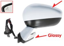RÉTROVISEUR CITROEN DS4 CROSSBACK 2015-2019 COQUE AVEC ARRETE / NOIR GLOSSY / ÉLÉCTRIQUE / BASE CHROMÉE / CHAUFFANT / FEU DE SOL / RABATTABLE ÉLÉCTRIQUEMENT / MÉMOIRE / SIDE ASSIST / COQUE CHROMÉE / GAUCHE