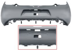 PARE-CHOCS CITROEN DS3 2010-2016 ARRIÈRE / AVEC APPRET