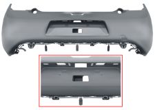 PARE-CHOCS CITROEN DS3 2010-2016 ARRIÈRE / AVEC TROUS MOULURE / AVEC APPRET