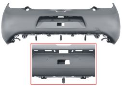 PARE-CHOCS CITROEN DS3 2010-2016 ARRIÈRE / AVEC TROUS MOULURE / AVEC APPRET