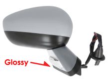 RÉTROVISEUR CITROEN DS4 2011-2015 NOIR GLOSSY / ÉLÉCTRIQUE / BASE AVEC APPRET / CHAUFFANT / FEU DE SOL / RABATTABLE ÉLÉCTRIQUEMENT / MÉMOIRE / AVEC SONDE / COQUE AVEC APPRET / DROIT