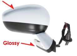 RÉTROVISEUR CITROEN DS4 CROSSBACK 2015-2019 COQUE AVEC ARRETE / NOIR GLOSSY / ÉLÉCTRIQUE / BASE CHROMÉE / CHAUFFANT / FEU DE SOL / RABATTABLE ÉLÉCTRIQUEMENT / MÉMOIRE / AVEC SONDE / COQUE CHROMÉE / DROIT