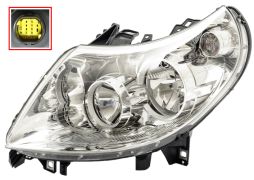 PHARE AVANT CITROEN JUMPER 2006-2010 LAMPE H7+H1 / GAUCHE