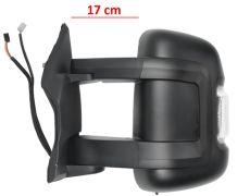 RÉTROVISEUR CITROEN JUMPER 2006-2014 BRAS 17cm / MANUEL / FEU CLIGNOTANT BLANC (WY5W) / 2 VERRES / AVEC SONDE / GAUCHE