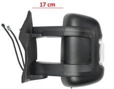 RÉTROVISEUR CITROEN JUMPER 2006-2014 BRAS 17cm / MANUEL / FEU CLIGNOTANT BLANC (WY5W) / 2 VERRES / AVEC SONDE / GAUCHE