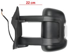 RÉTROVISEUR CITROEN JUMPER 2006-2014 BRAS 22cm / MANUEL / FEU CLIGNOTANT BLANC (WY5W) / 2 VERRES / GAUCHE
