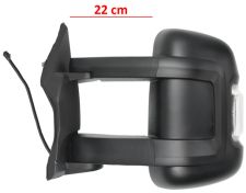 RÉTROVISEUR OPEL MOVANO 2021-> BRAS 22cm / MANUEL / FEU CLIGNOTANT BLANC (WY5W) / 2 VERRES / GAUCHE
