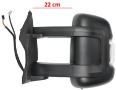 RÉTROVISEUR CITROEN JUMPER 2006-2014 BRAS 22cm / MANUEL / FEU CLIGNOTANT BLANC (WY5W) / 2 VERRES / AVEC SONDE / GAUCHE