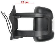 RÉTROVISEUR OPEL MOVANO 2021-> BRAS 22cm / MANUEL / FEU CLIGNOTANT BLANC (WY5W) / 2 VERRES / AVEC SONDE / GAUCHE